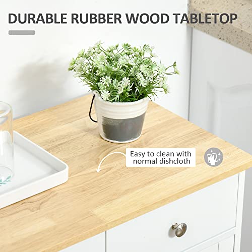 HOMCOM Multi-Use Kitchen Floor Cabinet with Drawer