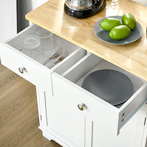HOMCOM Multi-Use Kitchen Floor Cabinet with Drawer
