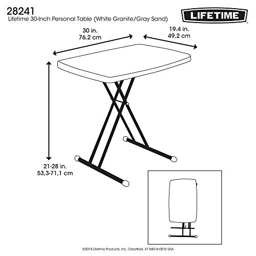 Lifetime 30-Inch Adjustable Height Personal Table
