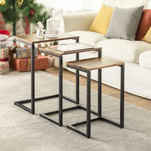 Set of 3 Nesting Coffee Tables for Living Room