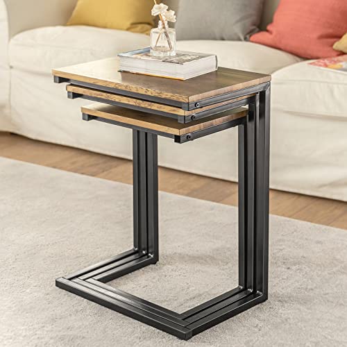 Set of 3 Nesting Coffee Tables for Living Room
