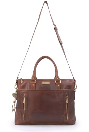 Adele Brown Large Leather Tote Handbag