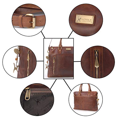 Adele Brown Large Leather Tote Handbag