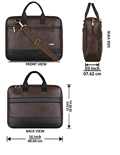 Red Rainbow Faux Leather Laptop Shoulder Bag