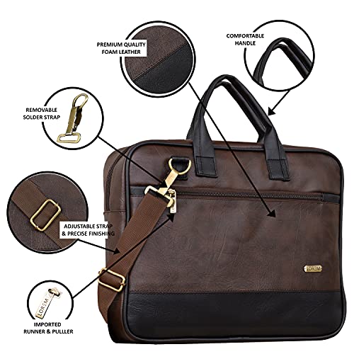 Red Rainbow Faux Leather Laptop Shoulder Bag