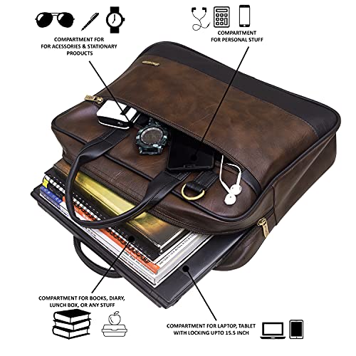Red Rainbow Faux Leather Laptop Shoulder Bag