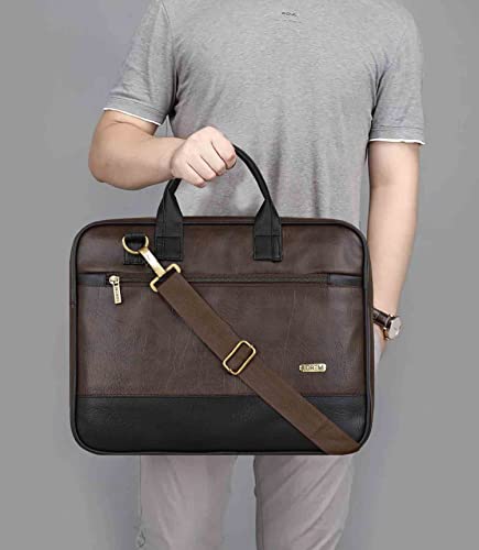 Red Rainbow Faux Leather Laptop Shoulder Bag