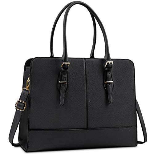 Stylish 15.6" Leather Laptop Tote for Women