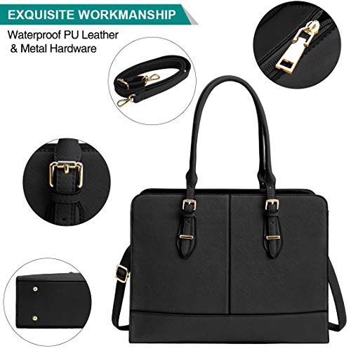 Stylish 15.6" Leather Laptop Tote for Women