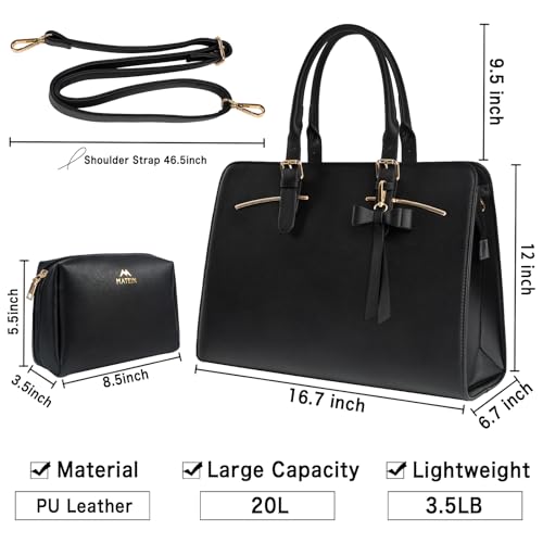 MATEIN Stylish Leather Laptop Bag for Women