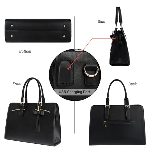 MATEIN Stylish Leather Laptop Bag for Women