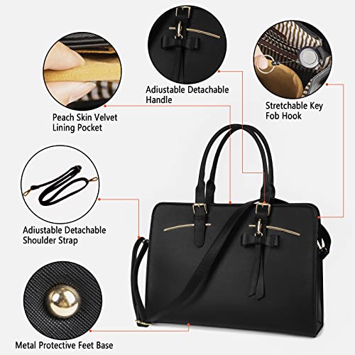 MATEIN Stylish Leather Laptop Bag for Women
