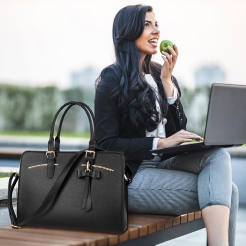 MATEIN Stylish Leather Laptop Bag for Women