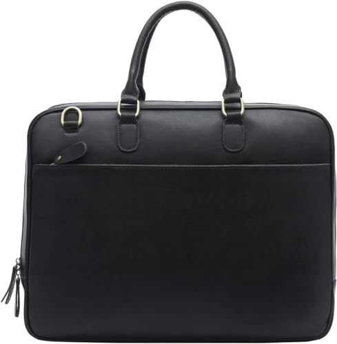 Genuine Leather 14-Inch Men's Briefcase Bag