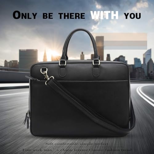 Genuine Leather 14-Inch Men's Briefcase Bag