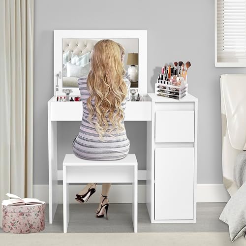 Blisswood Vanity Makeup Table with Mirror & Stool