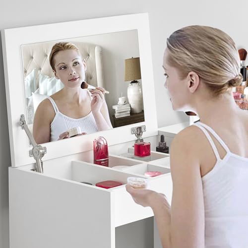 Blisswood Vanity Makeup Table with Mirror & Stool