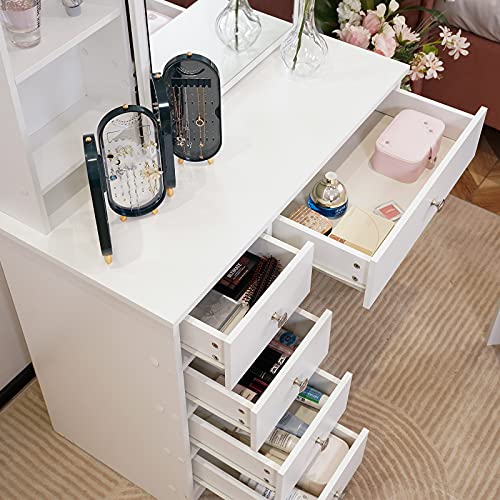 TUKAILAi Hollywood LED Vanity Makeup Dressing Table