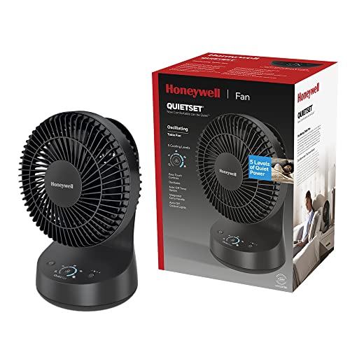 Honeywell QuietSet Oscillating Table Fan, Black