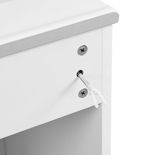 Yaheetech White Bathroom Vanity with Ceramic Basin