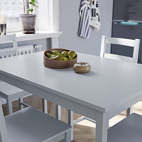 Yorkshire 4-Seater Grey Dining Table & Chairs Set