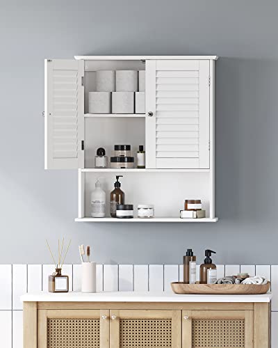 Wall-Mounted Bathroom Storage Cabinet with Adjustable Shelf