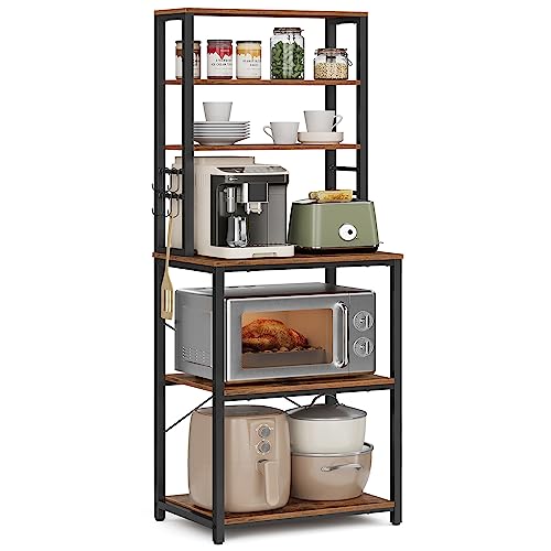 Industrial Kitchen Storage Rack with Shelves & Hooks
