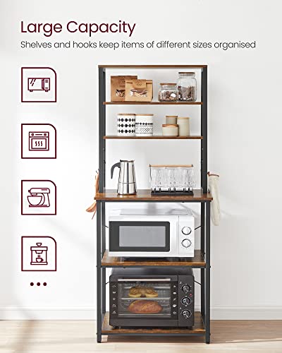Industrial Kitchen Storage Rack with Shelves & Hooks