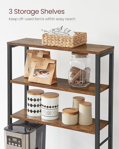 Industrial Kitchen Storage Rack with Shelves & Hooks