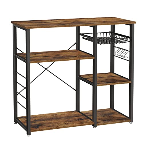 VASAGLE Rustic Brown Standing Baker's Rack