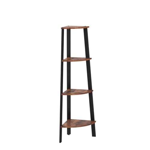 VASAGLE Industrial 4-Tier Corner Shelf Bookcase