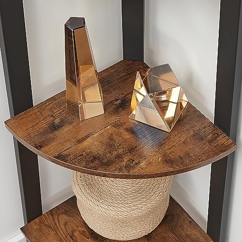VASAGLE Industrial 4-Tier Corner Shelf Bookcase