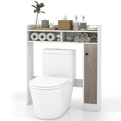 COSTWAY Freestanding Over Toilet Bathroom Cabinet