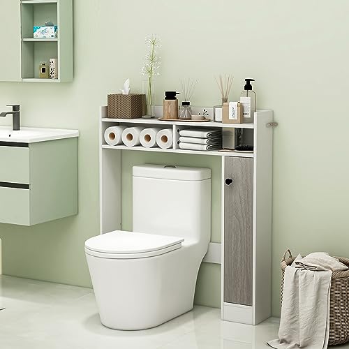 COSTWAY Freestanding Over Toilet Bathroom Cabinet
