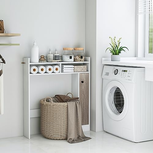 COSTWAY Freestanding Over Toilet Bathroom Cabinet