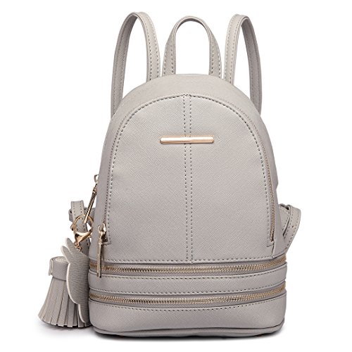 Miss Lulu Women's Grey Fashion Backpack