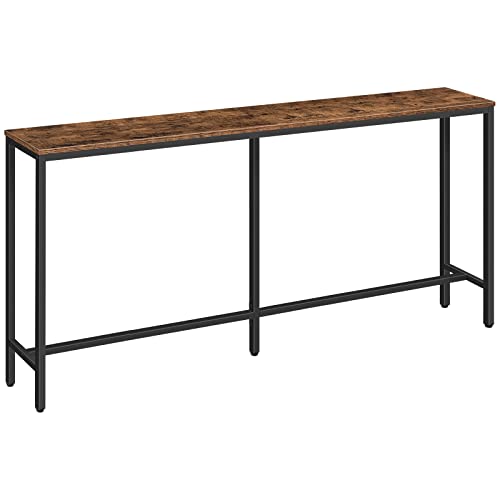 Rustic Brown Console Table for Entryway & Living Room