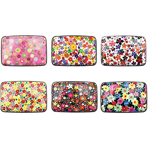 Floral Design Credit Card Holder - Multicolor Accessory