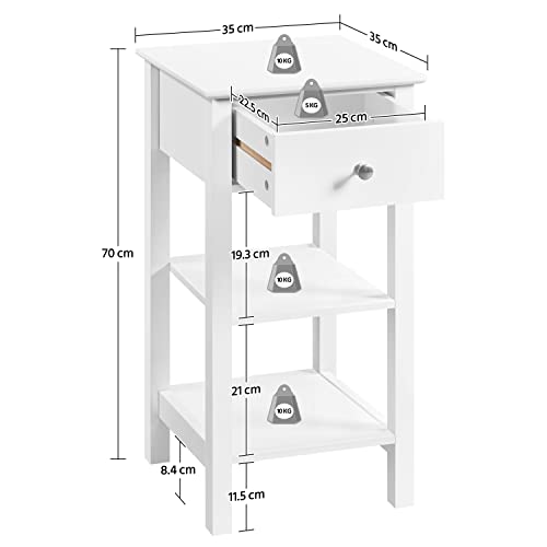 Yaheetech Set of 2 Wooden Bedside Tables