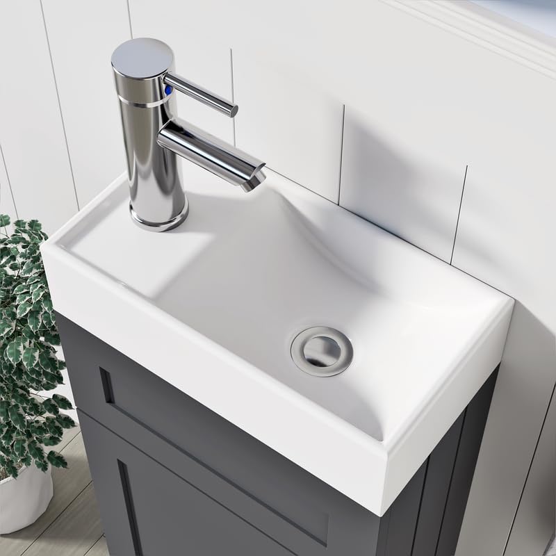 Crawley Grey 400mm Floor Standing Vanity Unit