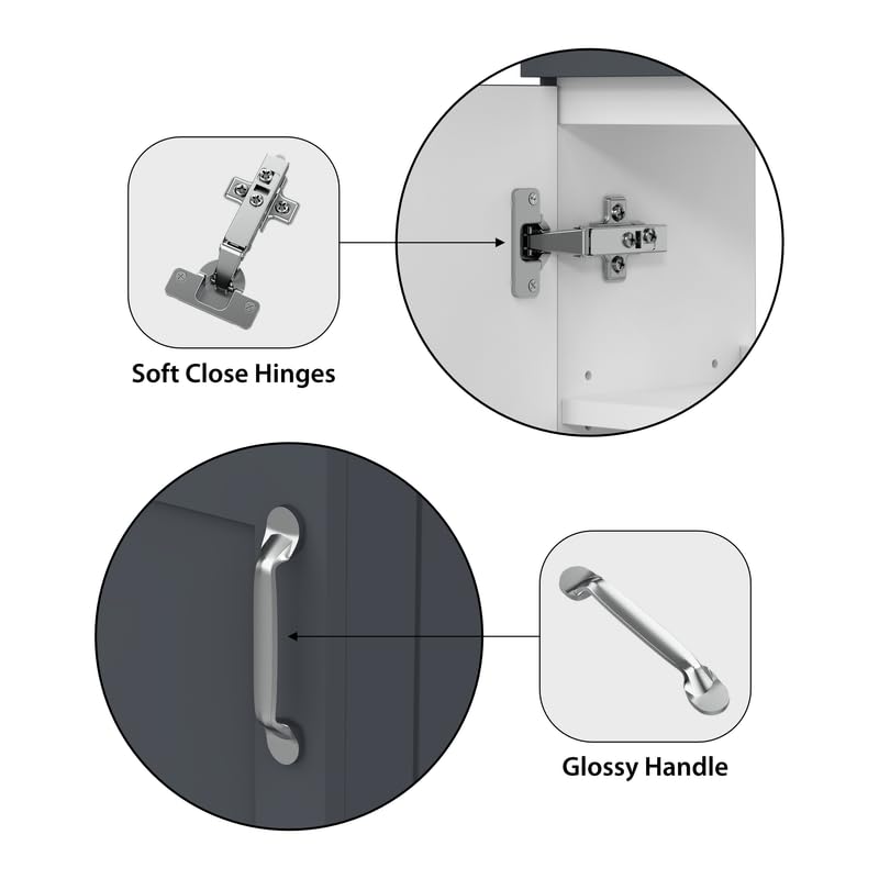 Crawley Grey 400mm Floor Standing Vanity Unit