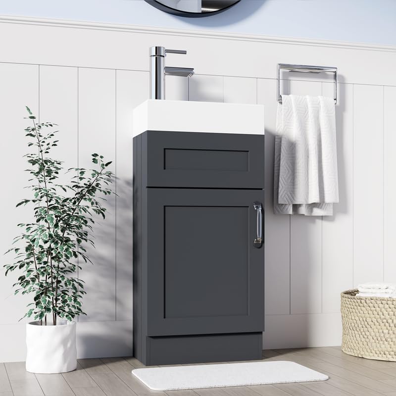 Crawley Grey 400mm Floor Standing Vanity Unit