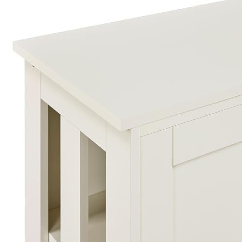 Antique White Sliding Door Buffet Storage Cabinet
