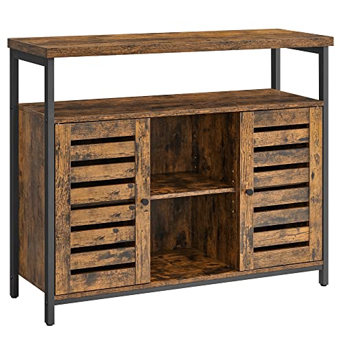 VASAGLE Rustic Kitchen Storage Cabinet with Shelves