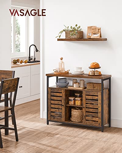 VASAGLE Rustic Kitchen Storage Cabinet with Shelves