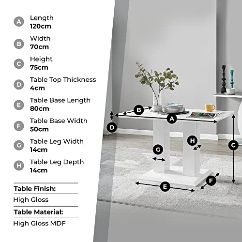 Imperia Dining Table Set with 4 Grey Chairs