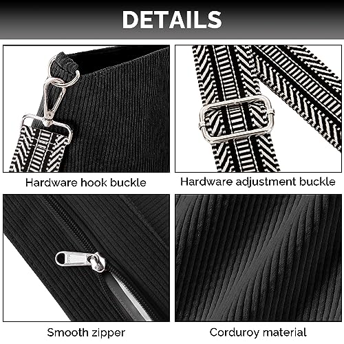 Corduroy Tote Bag for Women - Adjustable Shoulder Straps