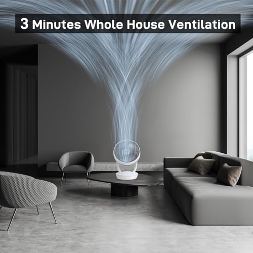 4UMOR Quiet Desk Fan with Remote Control, 8 Speeds