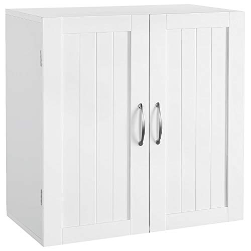 Yaheetech Wall Cabinet with Adjustable Shelf, White