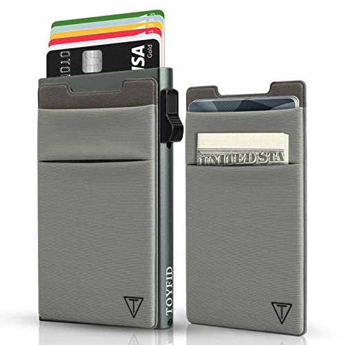 TOYFID Slim RFID Blocking Metal Wallet for Men
